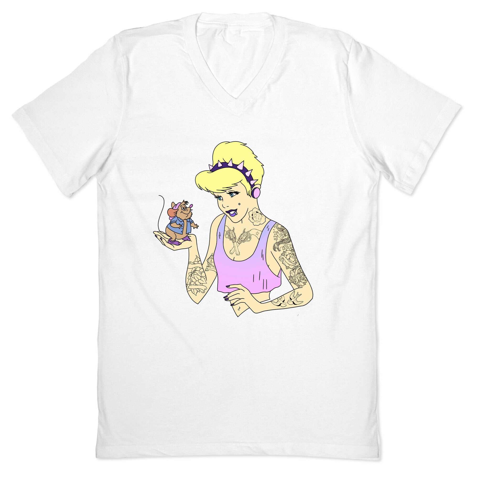 Pastel Goth Cinderella V-Neck